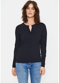Saint Tropez Damen Strickjacke "A8661, MilaSZ R-Neck Cardigan", blau, modisch, Gr. XS, Strick, Obermaterial: 80% Viskose, 20% Polyamid, Strickjacken