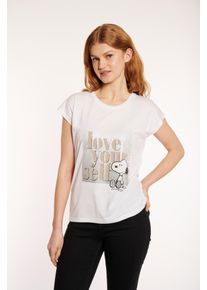 Haily's HAILY’S Damen T-Shirt "SS P TP No44ry", weiß, feminin, Gr. XXL, bedruckt, Jersey, Obermaterial: 65% Polyester, 35% Viskose, Shirts