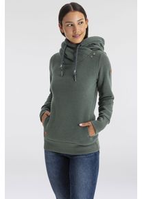 Ragwear Damen Kapuzensweatshirt "GRIPYBUTTON", grün, casual, Gr. XS, unifarben, kontrastfarbene Details, Sweatware, Obermaterial: 70% Baumwolle, 30%
