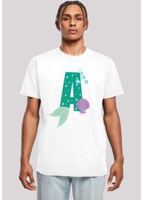 F4NT4STIC Herren T-Shirt "Disney Alphabet A Is For Arielle die Meerjungfrau", weiß, casual, Gr. XXL, Obermaterial: 100% Baumwolle, Shirts, Print