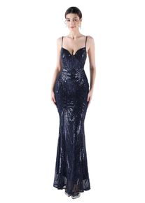 MODA MINX Damen Jerseykleid "Gabrielle", grün, elegant, Gr. L, unifarben, 100% Polyester, Kleider, mit funkelndem Paillettenbesatz