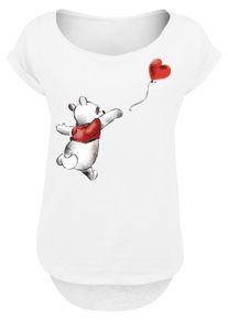 F4NT4STIC Damen T-Shirt "PLUS SIZE Winnie The Pooh Winnie & Balloon", weiß, casual, Gr. XXL, Obermaterial: 100% Baumwolle, Shirts, Print