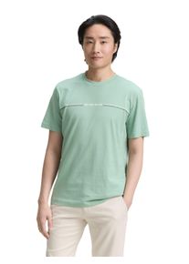 Tom Tailor Herren T-Shirt, grün, casual, Gr. XXXL, Single Jersey, Obermaterial: 100% Baumwolle, Shirts, mit Logofrontprint