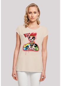 F4NT4STIC Damen T-Shirt "Powerpuff Girls Cheerleaders", weiß, casual, Gr. S, Obermaterial: 100% Baumwolle, Shirts, Premium Qualität