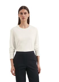 Marc O'Polo MARC O'POLO Damen Langarmshirt "aus TENCEL Lyocell-Baumwolle-Mix", weiß, Basic, Gr. XXL, unifarben, Obermaterial: 67% Lyocell, 33% Baumwolle, Shirts