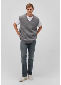 Mavi Herren Pullunder "SLEEVELESS SWEATER", grau, casual, Gr. M, unifarben, Grobstrick, 80% Wolle, 20% Polyamid, Pullover, Pullunder aus Lammwolle