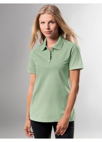 TRIGEMA Damen Poloshirt "TRIGEMA Poloshirt Slim Fit", grün, Basic, Gr. XL, 100% Baumwolle, Shirts