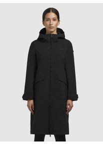 Khujo Damen Regenmantel "FEMKE", schwarz, casual, Gr. XXL, unifarben, Canvas, 100% Polyester, Mäntel