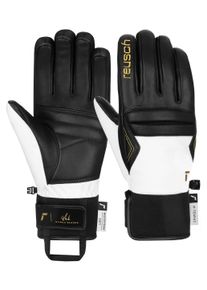 Reusch Damen Skihandschuhe "Mikaela Shiffrin R-TEX XT", schwarz-weiß, feminin, Gr. 6,5, mehrfarbig, 51% Polyester, 7% Polyurethan, Handschuhe, mit