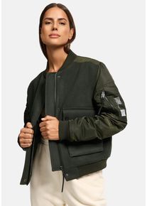Navahoo Damen Bomberjacke "Willstehaben 14", grün, sportlich, Gr. M, Obermaterial 1: 90% Polyacryl 8% Viskose 2% Elasthan; Obermaterial 2: 100%