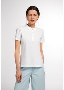 Eterna Damen Poloshirt "REGULAR FIT", weiß, casual, Gr. L, Piquu00e9, 97% cotton, 3% Elasthan, Shirts