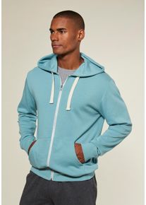 Kangaroos Herren Kapuzensweatjacke, grün, sportlich, Gr. S, unifarben, angeraute Sweatware, Obermaterial: 60% Baumwolle, 40% Polyester, Sweatjacken,