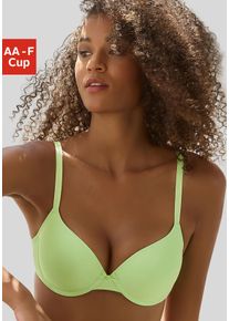 Lascana Damen Schalen-BH "Ela - perfect basic", Gr. 70, grün, Microtouch, Obermaterial: 82% Polyamid (TACTEL), 18% Elasthan (LYCRA), Basic, BHs, mit