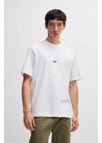 HUGO BLUE Herren T-Shirt "Nieros", weiß, casual, Gr. XXL, unifarben, Single Jersey, Obermaterial: 100% Baumwolle, Shirts, mit Logo-Patch