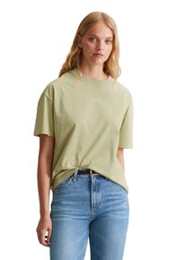 Marc O'Polo Damen T-Shirt "aus Organic Cotton", grün, Gr. XL, MARC O'POLO DENIM, unifarben, Obermaterial: 100% Baumwolle, Shirts