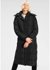 ALPENBLITZ Damen Langmantel "Sapporo", schwarz, casual, Gr. 40, unifarben, kontrastfarbene Details, Web, Obermaterial: 100% Polyester. Futter: 100%
