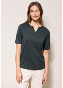 Cecil Damen T-Shirtslate khaki, casual, Gr. S, unifarben, Web, Stoff, 50% Modal, 50% Baumwolle, Shirts, im soften Baumwoll-Mix