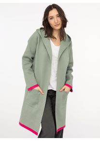 Zwillingsherz Damen Strickjacke ""Mona"", grün, modisch, Gr. L, Strick, Obermaterial: 50% Viskose, 27% Polyester, 23% Nylon, Strickjacken, mit