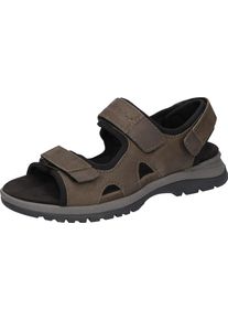 Waldläufer WALDLÄUFER Herren Sandale "H-Taro", Gr. 11, grün, Nubukleder, Basic, Schuhe, Sommerschuh, Klettschuh, Freizeitsandale, mit Profilsohle, H-Weite