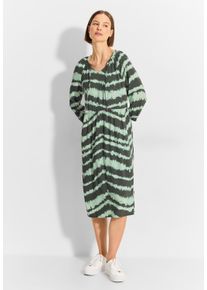 Cecil Damen Blusenkleid, grün, casual, Gr. XXL, gemustert, Stoff, 100% Viskose, Kleider, mit Taillierung