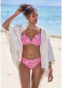 Vivance Damen Bügel-Bikini-Top "Leni", weiß, Gr. 38, floral, bedruckt, Microfaser, Bikini-Oberteile, mit gelaserter Wellenkante