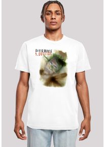 F4NT4STIC Herren T-Shirt "David Bowie Outside Album Cover", weiß, casual, Gr. XXL, Obermaterial: 100% Baumwolle, Shirts, Herren,Premium
