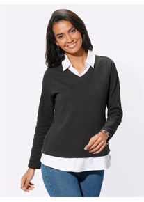 Casual Looks Damen 2-in-1-Shirt "Shirt", weiß, Gr. 40, unifarben, 100% Baumwolle, Shirts
