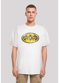 F4NT4STIC Herren T-Shirt "DC Comics Batman Japanese Logo Yellow", weiß, casual, Gr. XL, Obermaterial: 100% Baumwolle, Shirts, Print