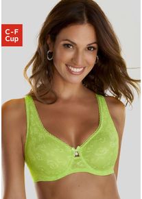 Nuance Damen Minimizer-BH, Gr. 85, grün, Microtouch, Spitze, Obermaterial: 50% Polyamid, 35% Polyester, 15% Elasthan, feminin, BHs, mit feiner,