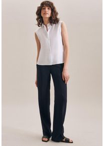 Seidensticker Damen Hemdbluse, weiß, Gr. 34, unifarben, 73% Baumwolle 24% Polyamid 3% Elastan, Blusen, Ohne Arm Kragen Uni