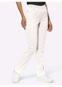 Inspirationen Damen 5-Pocket-Jeans, weiß, Gr. 40, unifarben, 56% Baumwolle, 31% Modal, 10% Polyester, 3% Elasthan, Jeans