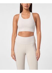 Plein Sport Damen Lauftop "Sport Top"10, grau, Gr. M, Obermaterial: 74% Polyamid, 26% Elasthan; Futter: 89% Polyamid, 11% Elasthan, Tops