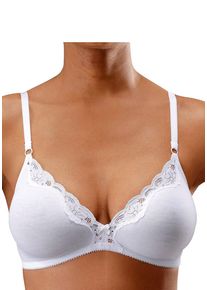 Petite Fleur Damen Bralette-BH, Gr. 80, grün, Spitze, Obermaterial: 90% Baumwolle, 5% Elasthan, 5% Polyamid, klassisch, BHs, ohne Bügel aus Baumwolle
