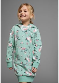 Kidsworld Mädchen Sweatkleid "Einhorn", grün, Gr. 92, bedruckt, mehrfarbig, Sweatware, Obermaterial: 95% Baumwolle, 5% Elasthan, Kleider, bis Mitte