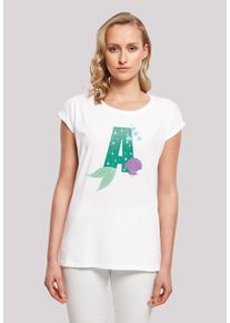 F4NT4STIC Damen T-Shirt "Disney Alphabet A Is For Arielle die Meerjungfrau", weiß, casual, Gr. XL, Obermaterial: 100% Baumwolle, Shirts, Print