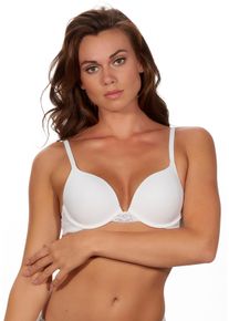 After Eden Damen Push-up-BH "TESS", Gr. 75, weiß, Obermaterial: 75% Nylon, 13% Elasthan, 12% Polyamid, unifarben, feminin, BHs, mit zarter