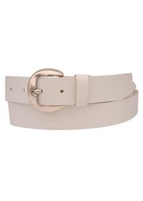 AnnaMatoni Damen Ledergürtel, weiß, modisch, Gr. 105, unifarben, Rindsleder, Gürtel