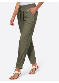 Classic Basics Damen Schlupfhose, grün, Gr. 21, unifarben, 100% Viskose, Hosen