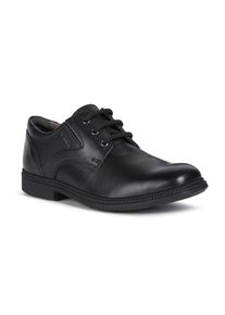Geox Kinder Schnürschuh "JR FEDERICO C", Gr. 31, schwarz, Leder, unifarben, festlich, Schuhe, Kommunionsschuh, Festtagsschuh, Sneaker mit Textilfutter