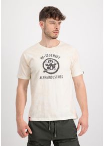 Herren T-Shirt "Alpha Industries Men - T-Shirts USN Cat T-Shirt", weiß, Gr. XL, Alpha Industries, Obermaterial: 100% Baumwolle, Shirts