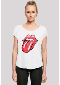 F4NT4STIC Damen T-Shirt "The Rolling Stones Zunge", weiß, casual, Gr. M, Obermaterial: 100% Baumwolle, Shirts, Premium Qualität