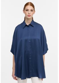 Eterna Damen Longbluse "OVERSIZE FIT", blau, klassisch, Gr. 42, 100% Viskose, Blusen
