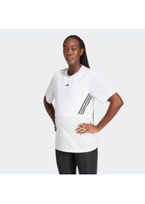 Damen T-Shirt "MAT TEE", weiß, sportlich, Gr. S, adidas Performance, Obermaterial: 65% Polyester, 35% Viskose, Shirts, Trainingsshirt für die