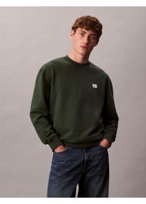 Herren Sweatshirt "400GSM TRRY BDG CRWN", grün, casual, Gr. XL, Calvin Klein Jeans, Sweatware, Obermaterial: 100% Baumwolle, Sweatshirts, Mit
