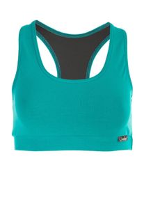 WINSHAPE Damen Sport-Bustier "WVR1", grün, Gr. S, Obermaterial:u00a090% Baumwolle, 10% Elasthan, BHs