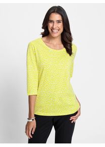 Inspirationen Damen Print-Shirt "Shirt", grün, Gr. 40, gemustert, mehrfarbig, bedruckt, 50% Baumwolle, 50% Modal, Shirts