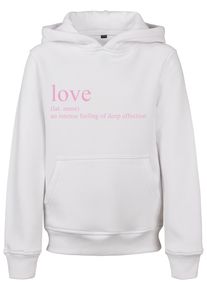 MisterTee Jungen Kapuzensweatshirt "MisterTee Herren Kids Love Definition Hoody", weiß, Gr. 146, unifarben, 65% Baumwolle, 35% Polyester, Sweatshirts