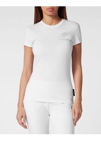 Plein Sport Damen T-Shirt "T-Shirt Slim Fit", weiß, Gr. XXL, Obermaterial: 100% Baumwolle, Shirts