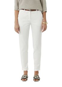comma, COMMA Damen Chinohose, beige, casual, Gr. 46, unifarben, Web, Obermaterial: 65% Baumwolle, 32% Polyester, 3% Elasthan, Hosen, mit abnehmbarem Gürtel