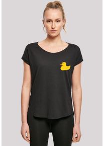 F4NT4STIC Damen T-Shirt "Yellow Rubber Duck LONG", schwarz, casual, Gr. S, Obermaterial: 100% Baumwolle, Shirts, Print